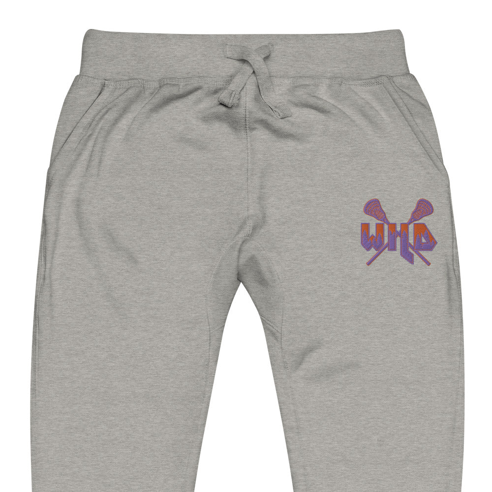 WILD Unisex Fleece Embroidered Logo Sweatpants