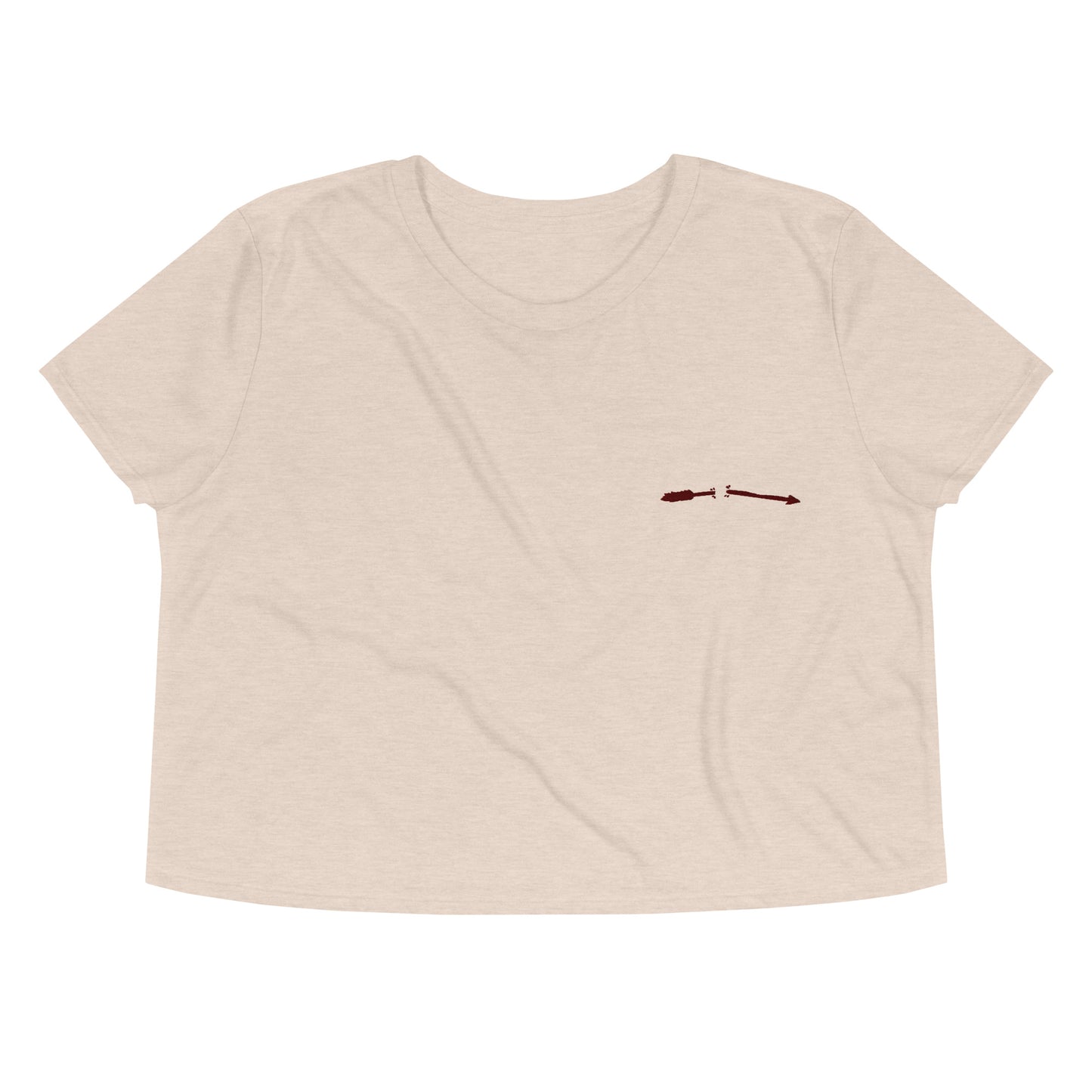 Women's "Broken Arrow" Embroidered Crop Tee